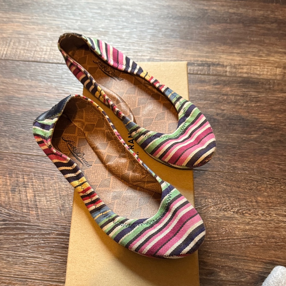 Lucky Brand Multicolor Striped Flats